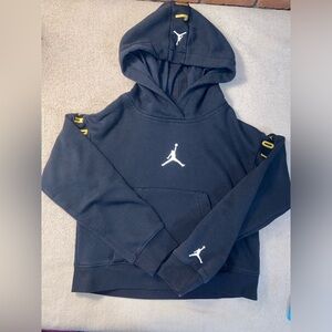 Set!!!!Jordan Girls 10/12 Black/White/Gold